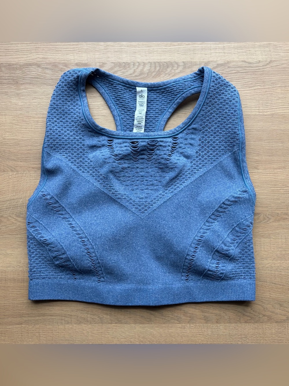 ALO Yoga Women’s Seamless Racerback Sports Bra - Slate Blue